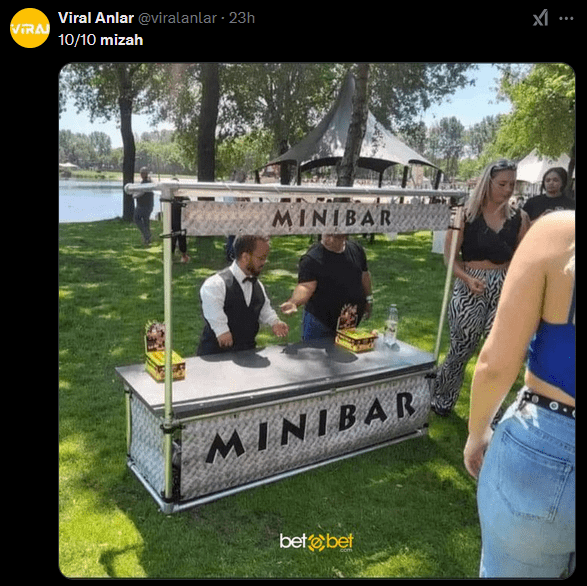 Mizah paylaşımı bahis reklamı