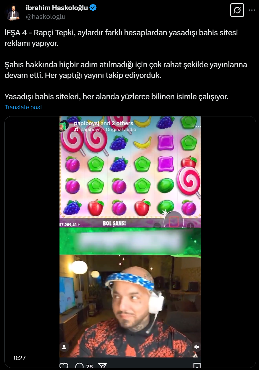 İbrahim Haskoloğlu İfşa Tepki
