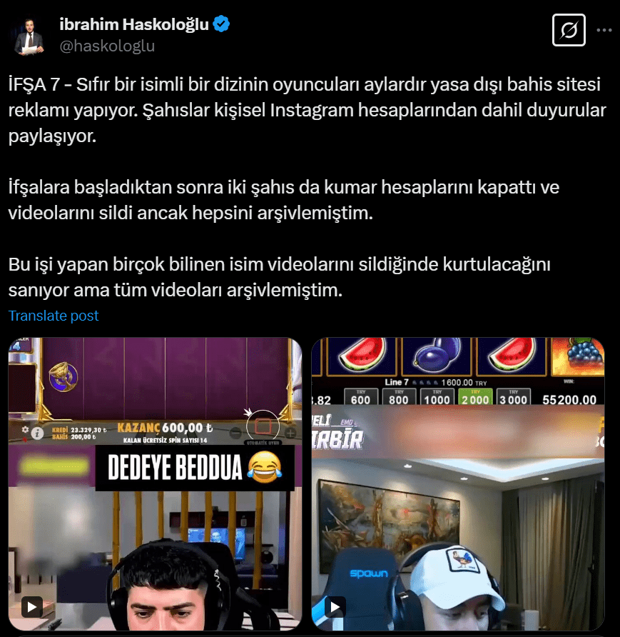 İbrahim Haskoloğlu İfşa Sıfır