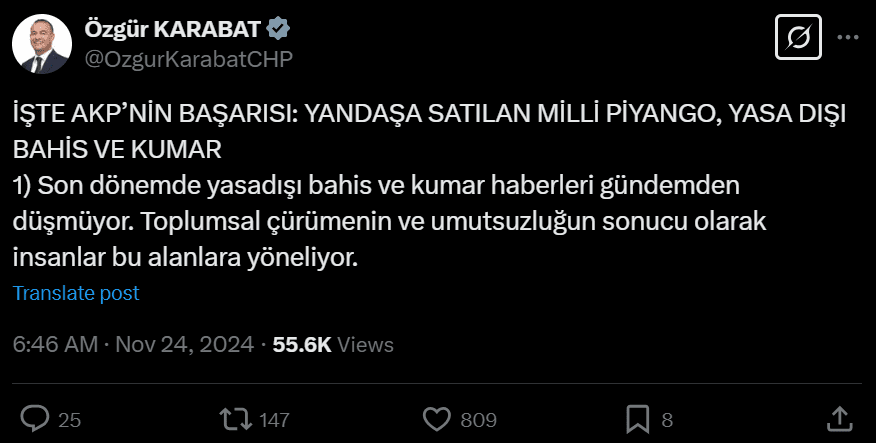 Özgür Karabat X bahis paylaşımları 1
