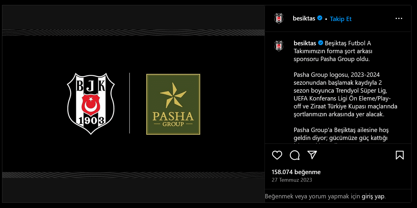 Beşiktaş Pasha anlaşması
