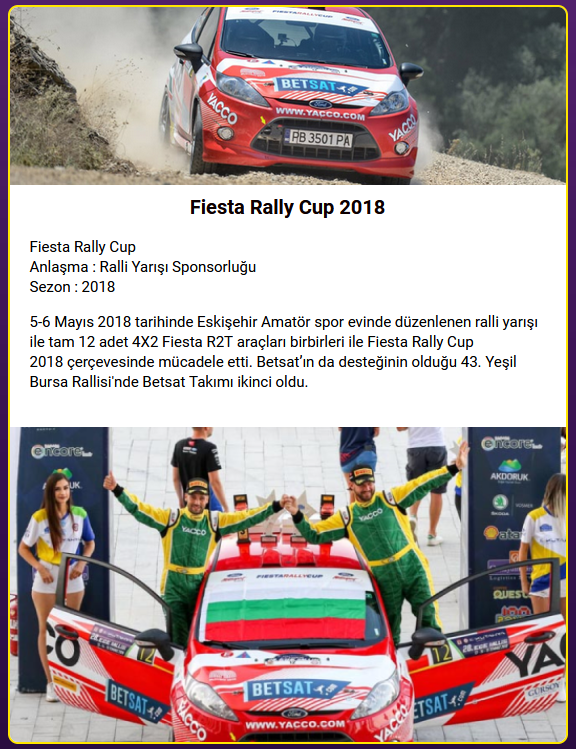 Betsat Fiesta Cup sponsorluğu