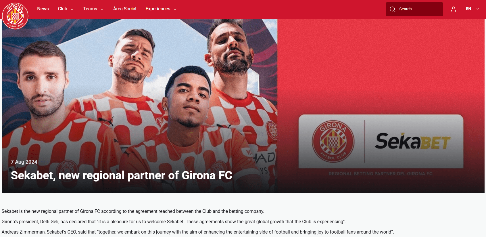 Sekabet - Girona anlaşması