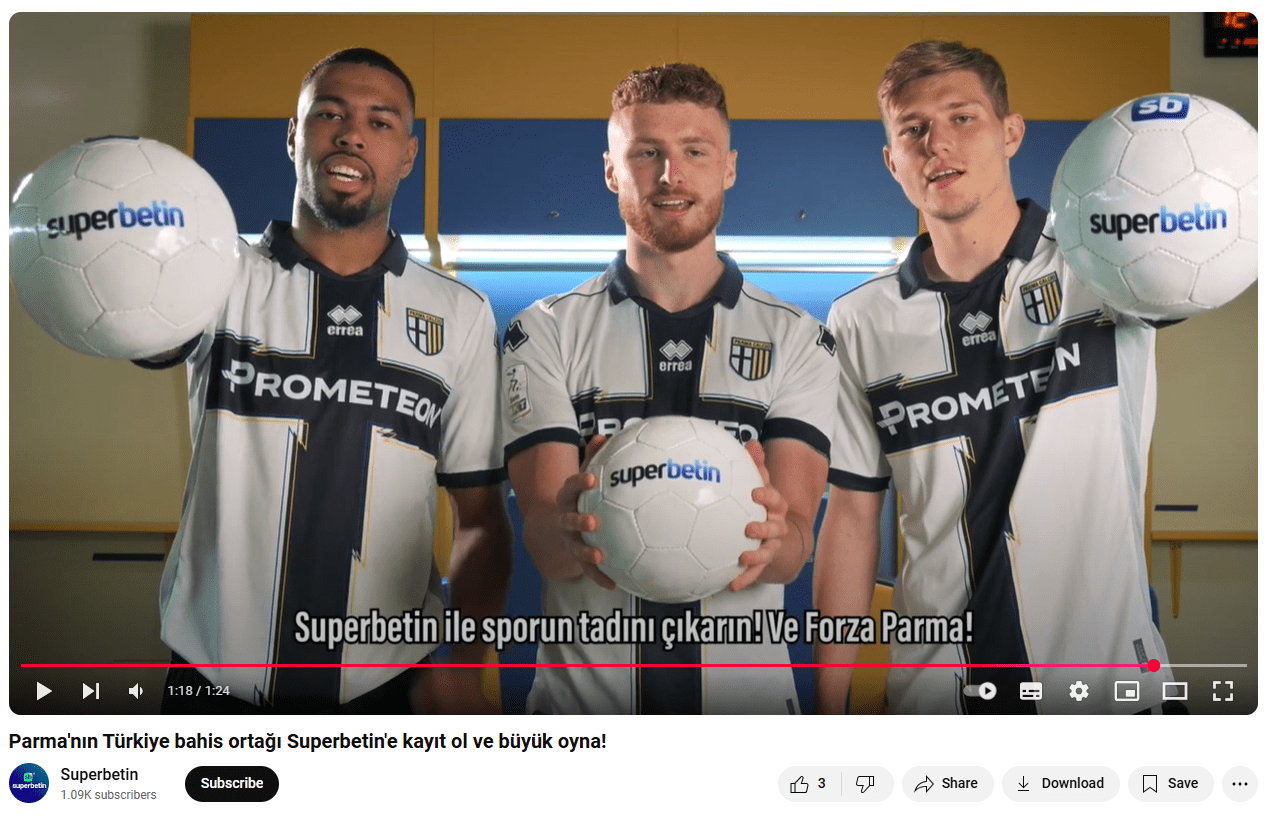 Süperbetin Parma videosu